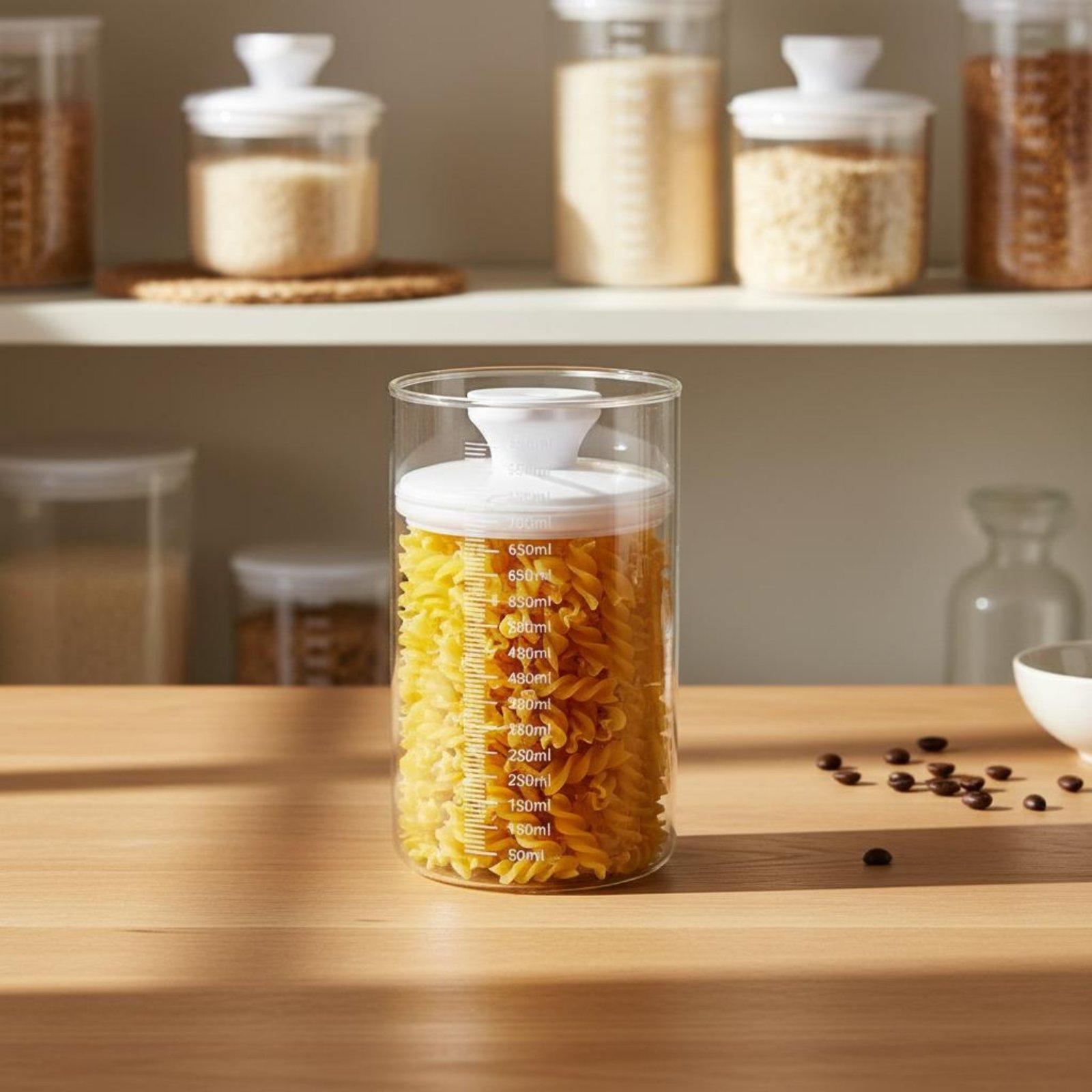 Kitchen Glass Storage Jar Vacu - Dried Herbs ulasan dan harga