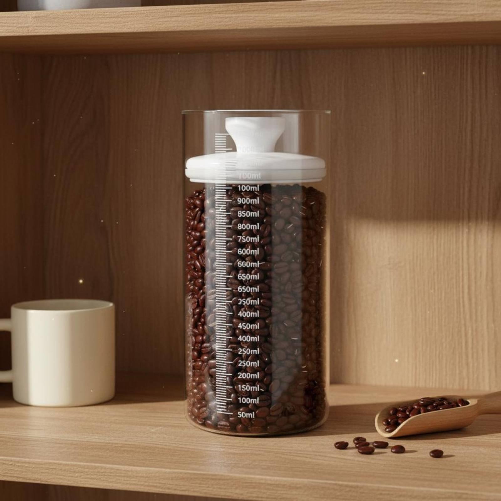 Kitchen Glass Storage Jar Vacu - Dried Herbs ulasan dan harga
