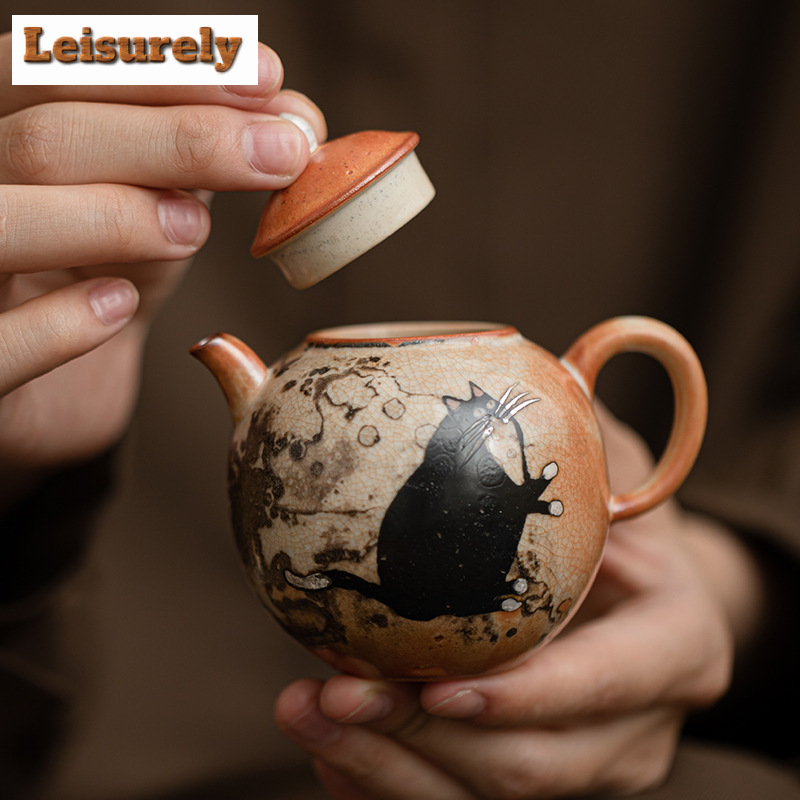 100ml Hand Painted Cat Teapot  - Chamomile Tea ulasan dan harga