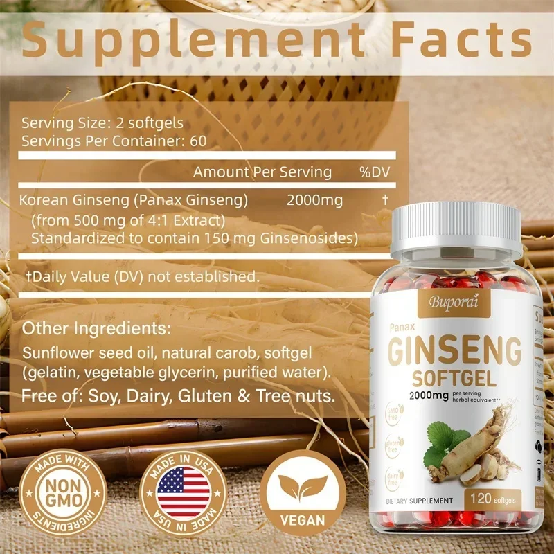 Red Panax Ginseng Capsules - f - Ginger Tea ulasan dan harga